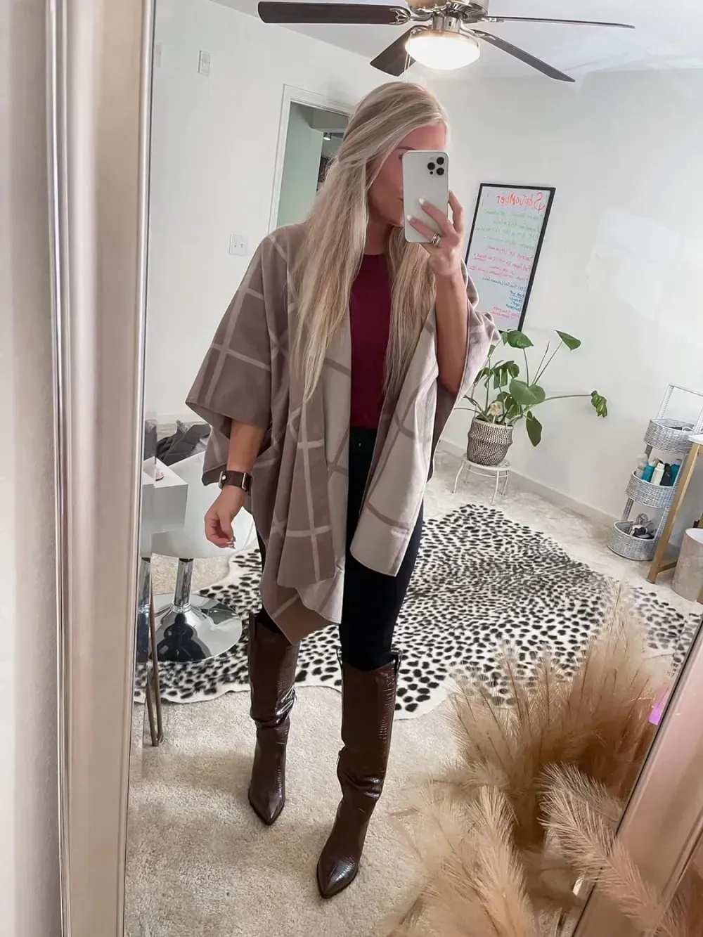 Women's Shawl Wrap Poncho Ruana Cape Open Front Cardigan Shawls for Fall Winter