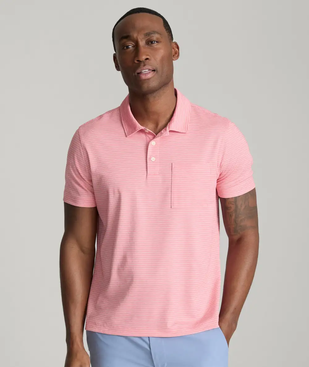 Striped Performance Polo
