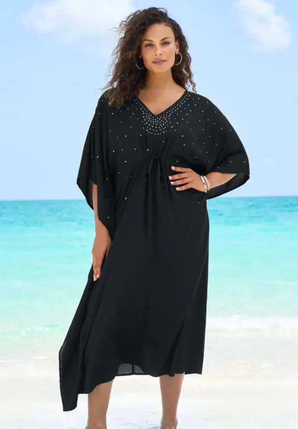 Ruched Caftan Cover Up
