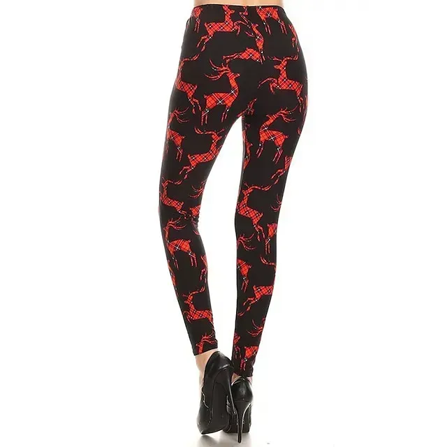 Santa Claus Leggings Jogger Pants Women's Christmas Christmas Christmas Eve Adults' Christmas New Year Eve Polyester Lycra Spandex Pants