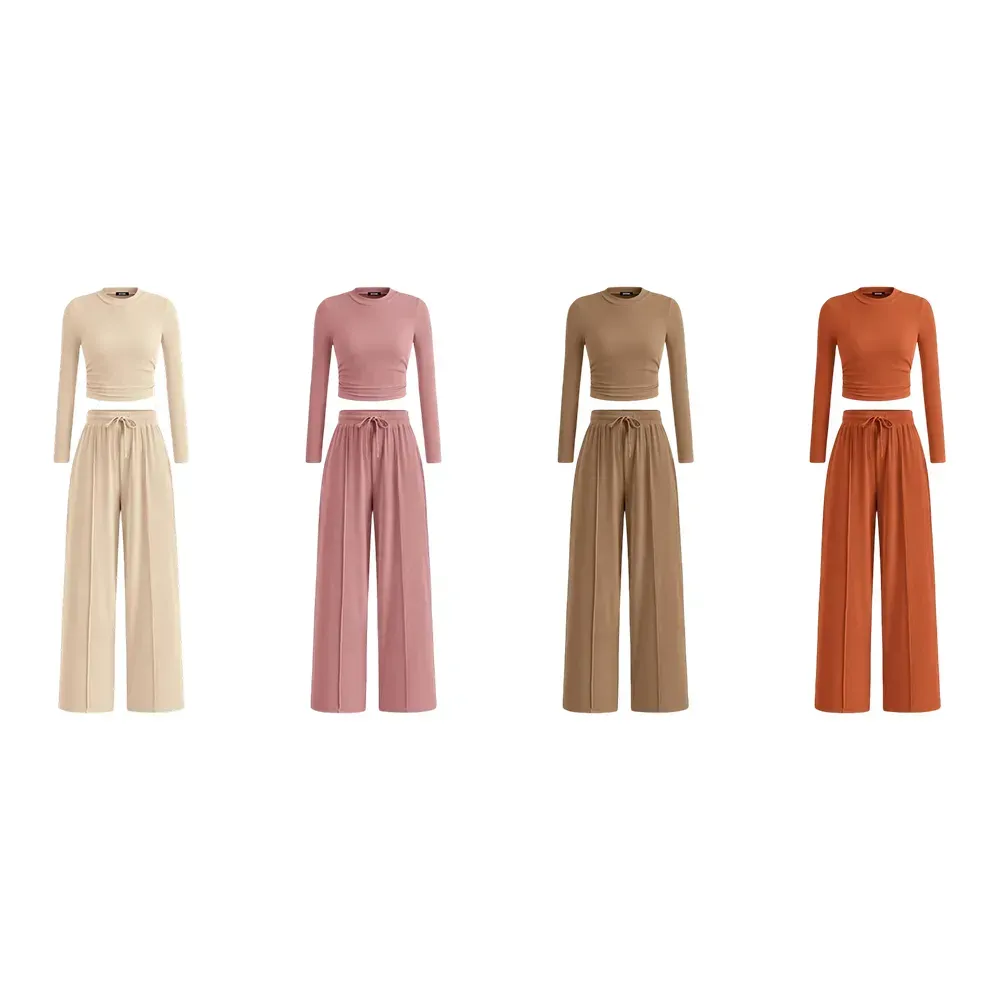 🔥Last Day 89% OFF🔥Women's Fall 2-Piece Set – Top & Wide-Leg Pants