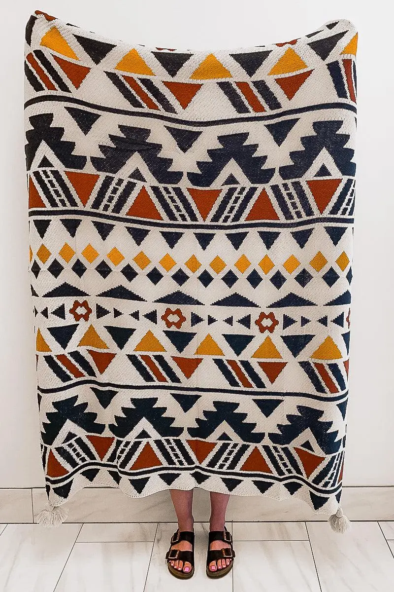 Western Boho Throw Blankets