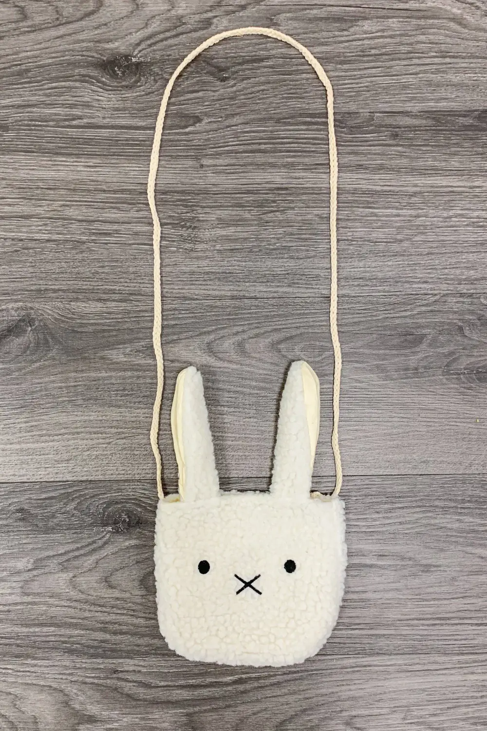 sherpa bunny purse - cream  - cream
