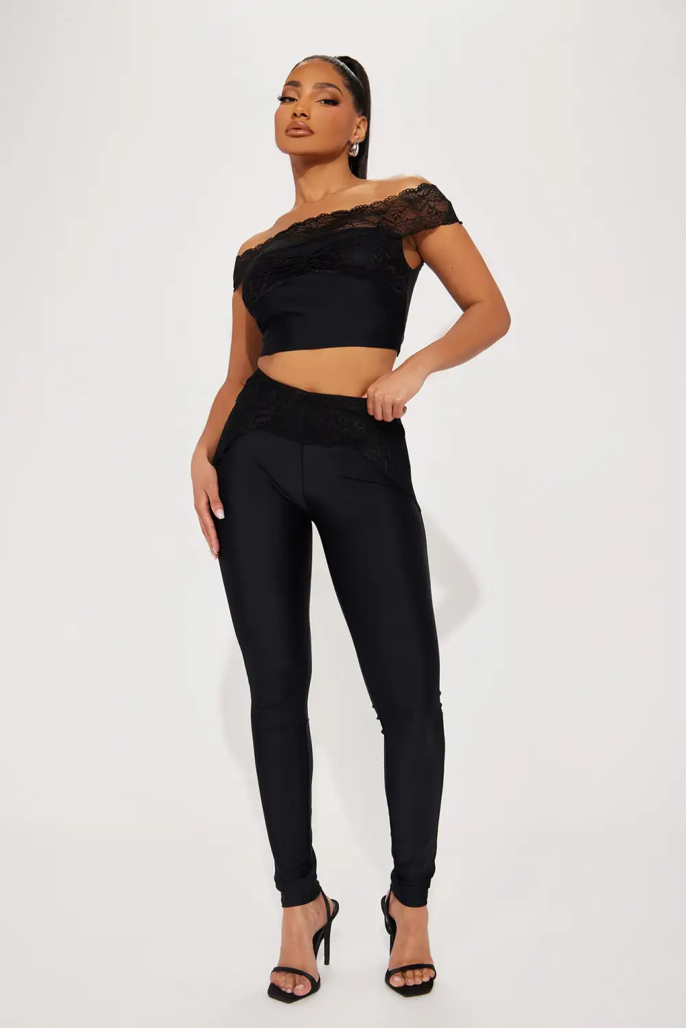 Lost In Love Legging Set - Black