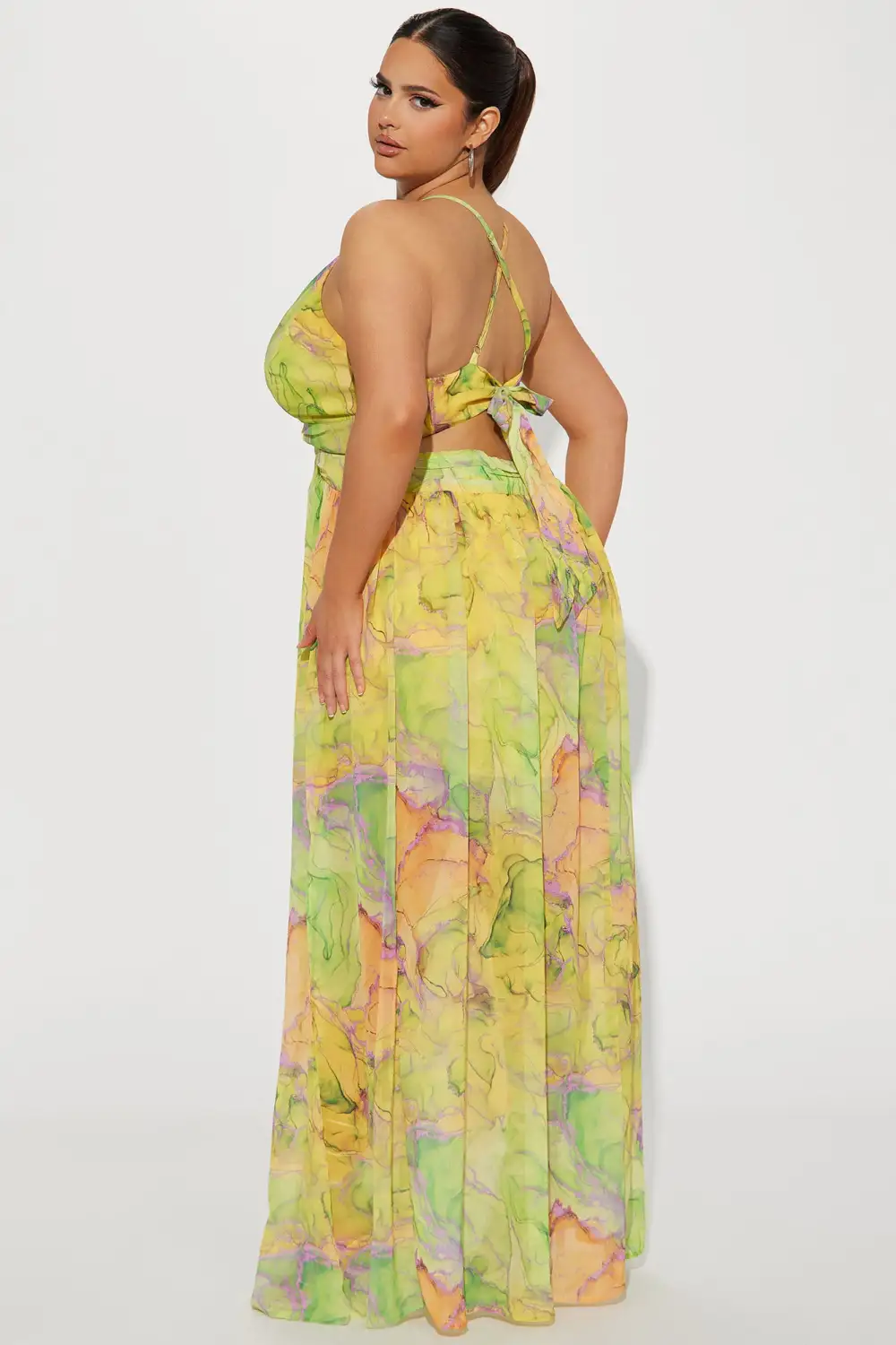 Tulum Vacation Maxi Dress - Lime