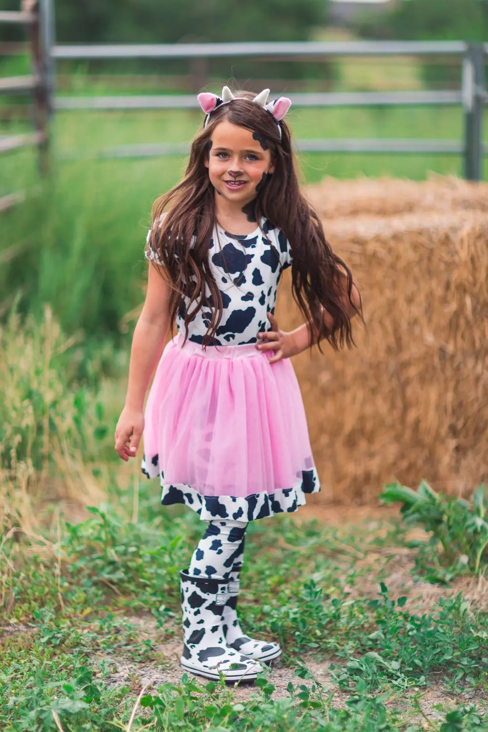 Pink Cow Costume - 5 Piece Set