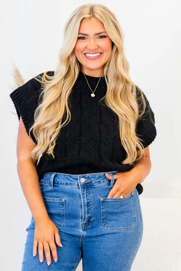 Cooling Down Sweater, Black