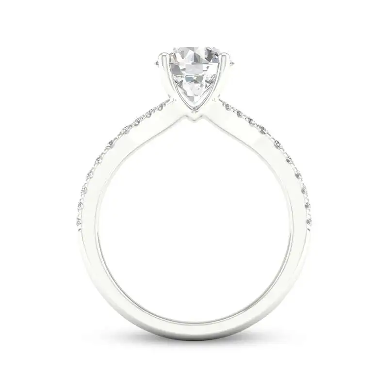 Lab-Created Diamonds by KAY Round-Cut Engagement Ring 1-3/4 ct tw 14K White Gold