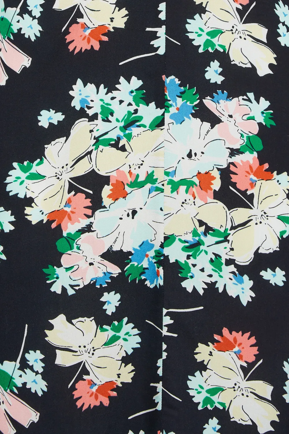 LTS Tall Black Floral Print Split Front Midaxi Dress