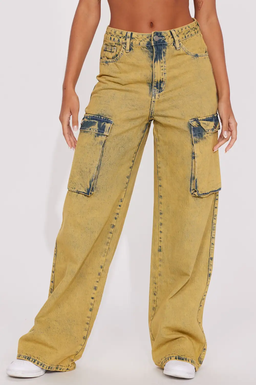 Callie Cargo Baggy Jean - Yellow