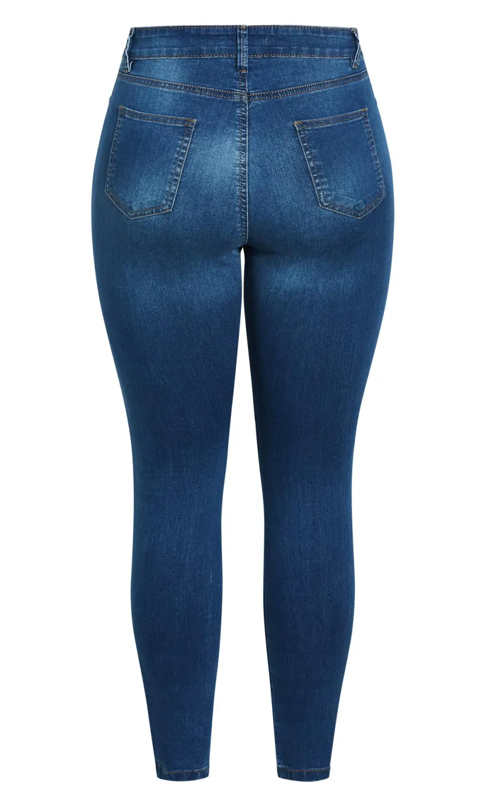 EVANS Curve Fit Blue Mid Wash Skinny Jeans