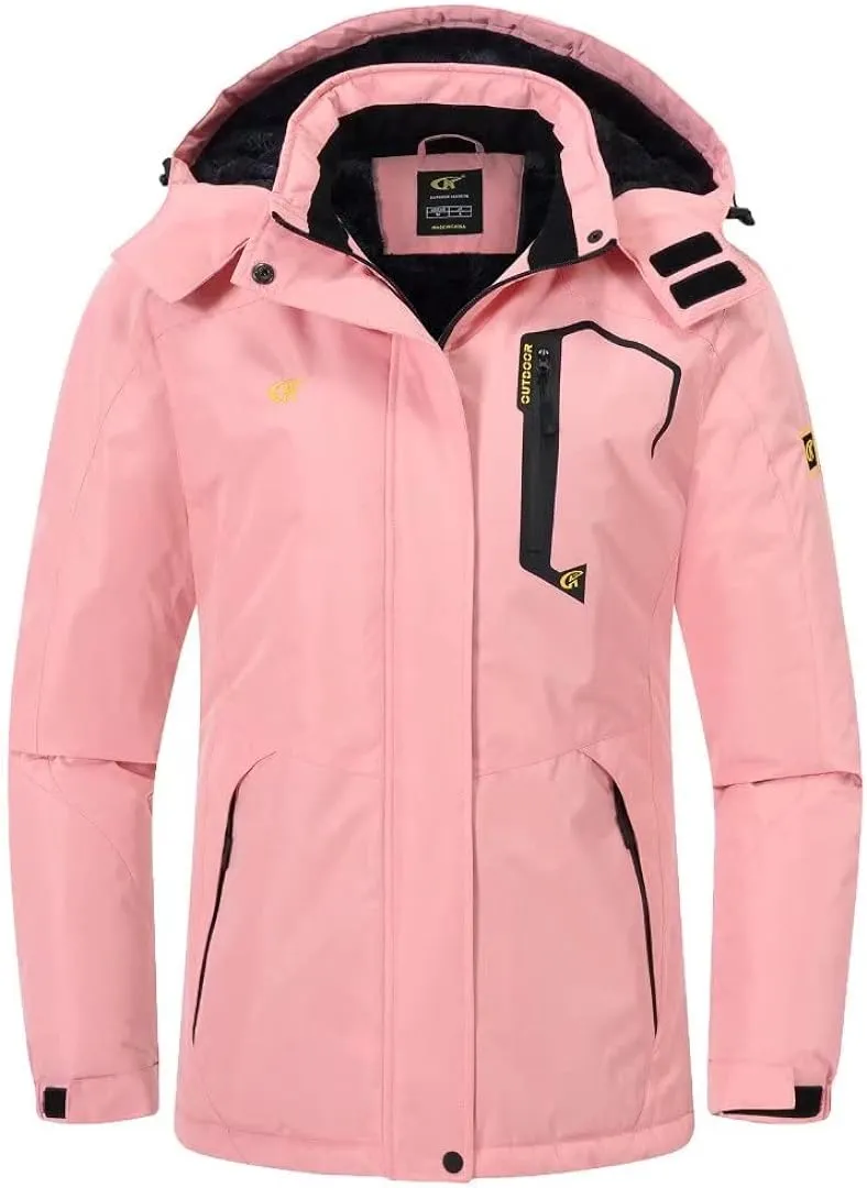 Women's Skiing Snowboarding Jackets Fleece Hood Mountain Snow Coat