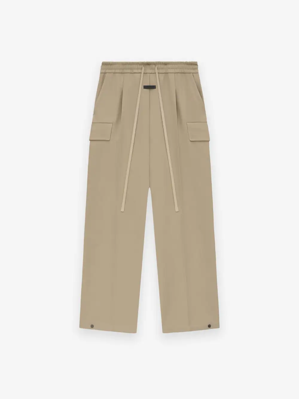 Weighted Twill Wide Leg Cargo Pants