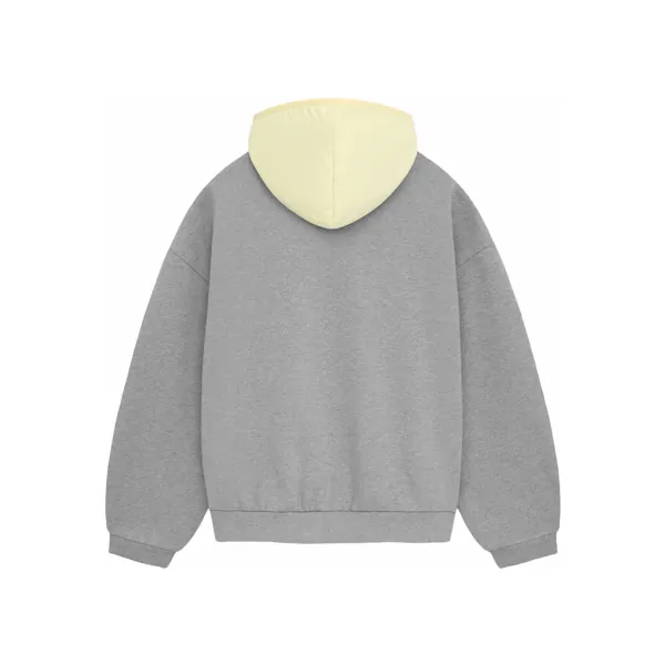 Hoodie SS24 Dark Heather Oatmeal/Garden Yellow