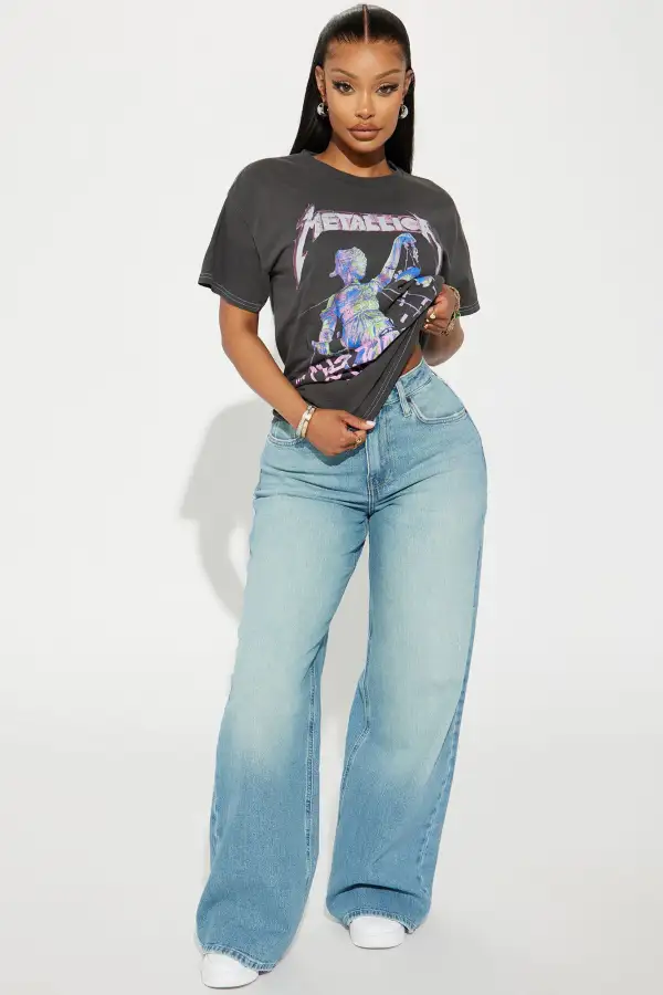 Metallica Justice For All Washed Tshirt - Black Wash