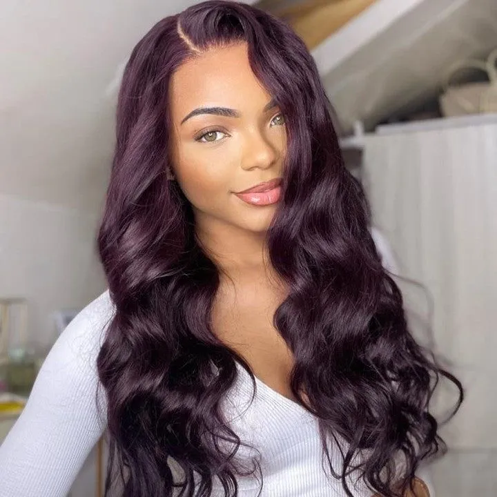 Sale | @bigekane Recommend Glueless Dark Purple 7x6/13x6 FULL Lace Frontal Wig 16