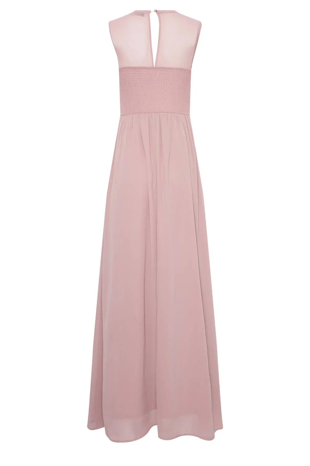 LTS Tall Blush Pink Lace Chiffon Maxi Dress