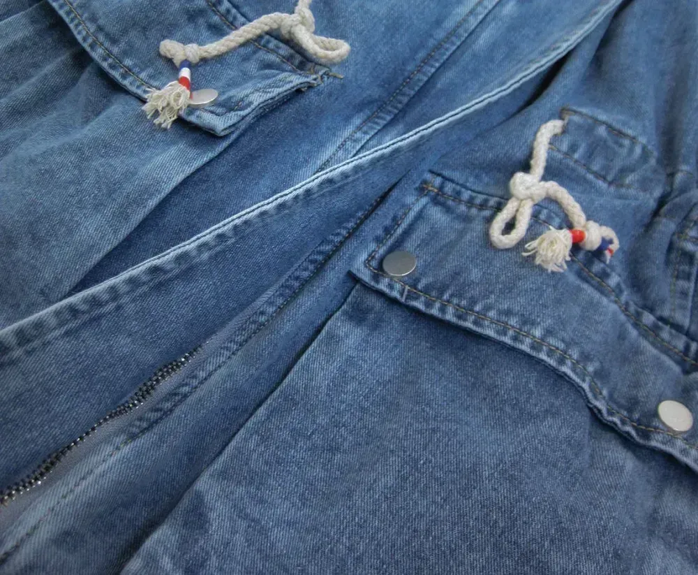 Denim jacket with fur