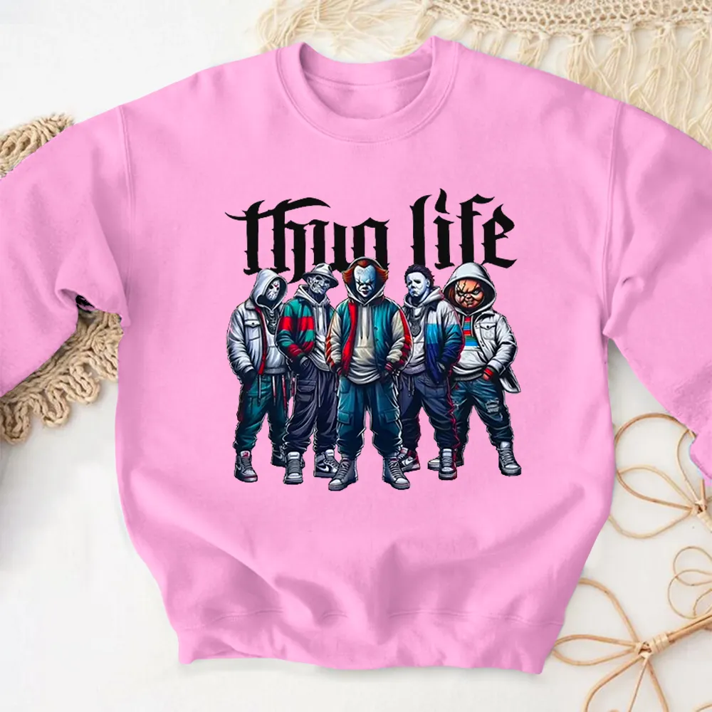 Thug Life Horror Colorful Sweater Long Sleeve Hoodie Of You