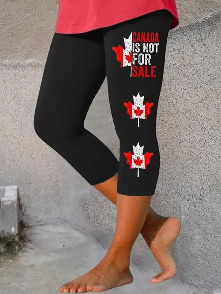 Women's Canada Is Not For Sale Print Leggings