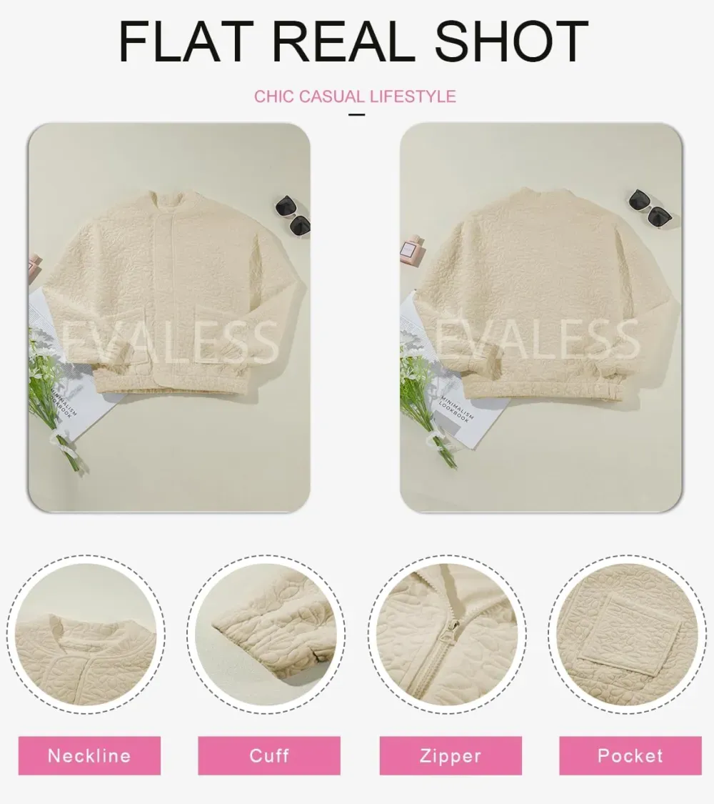 Jackets for Women Spring Fashion 2025 Cute Jacquard Coats Lightweight Zip Up Jackets Dressy Casual