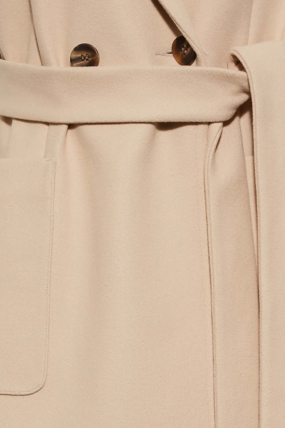 LTS Tall Natural Brown Sleeveless Double Breasted Jacket