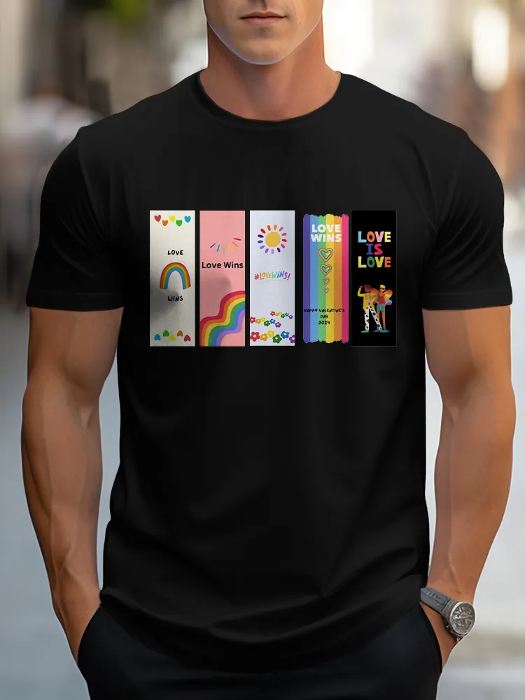 Men's Pride Month Round Neck Short Sleeves T-Shirt