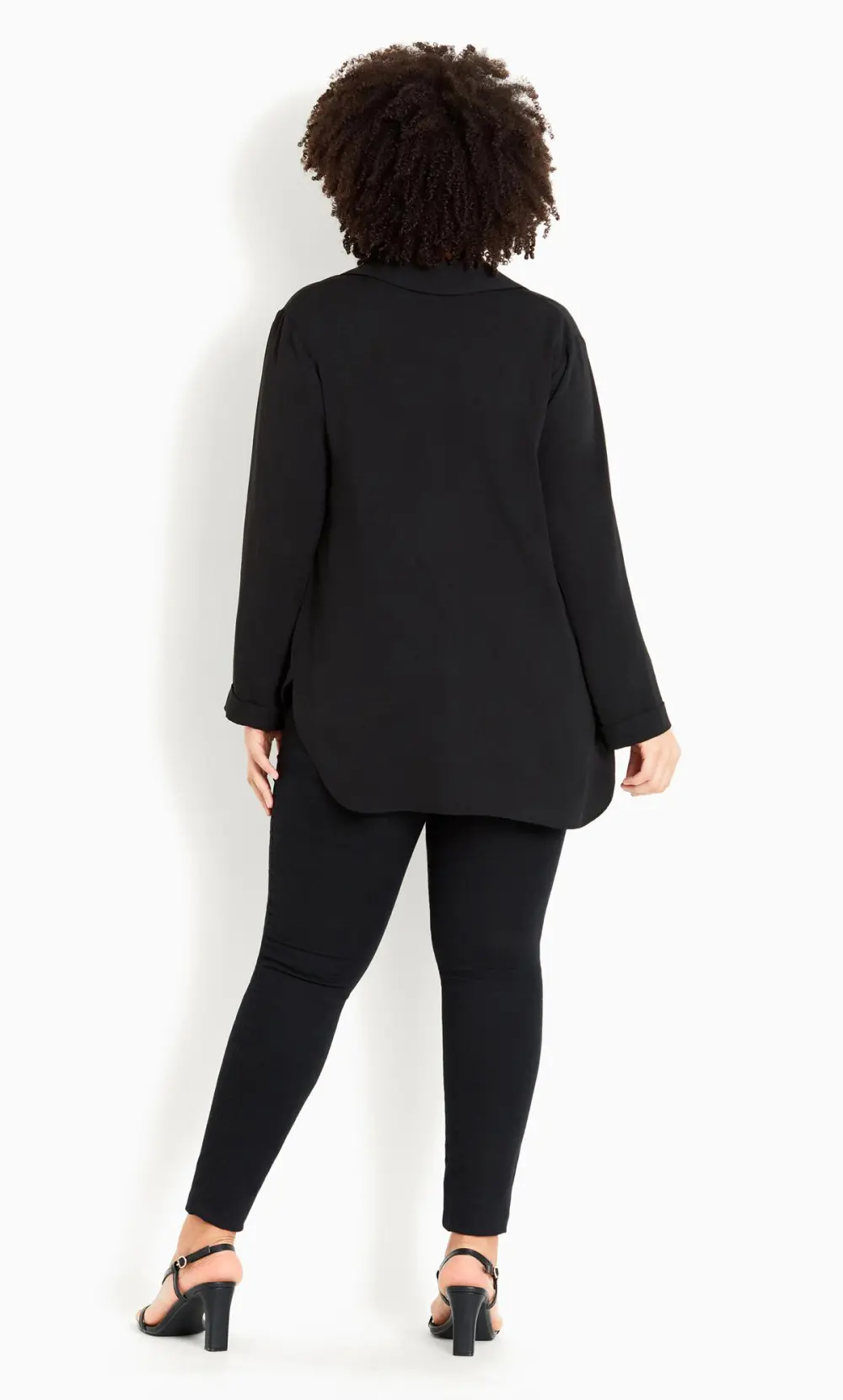 Evans Black Soft Button Jacket