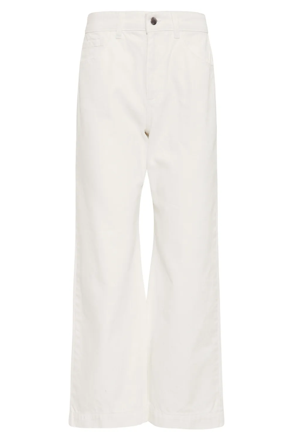 LTS Tall White Denim BEA Cropped Wide Leg Jeans