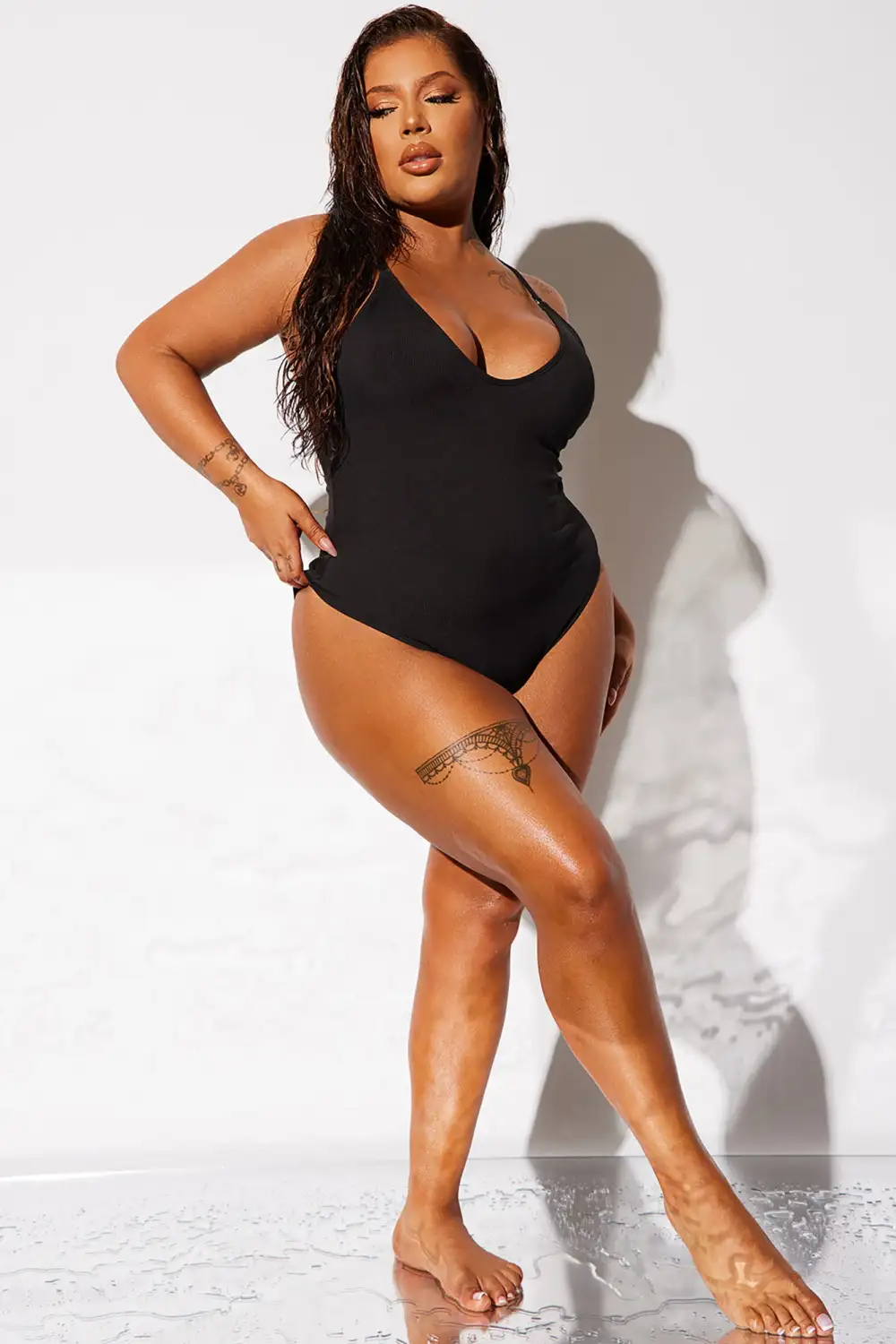 Davina 1 Piece Swimsuit  - Black