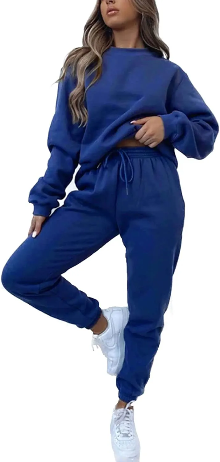 Sweatsuits for Women Set 2 Piece Jogging Suit Long Sleeve Pullover Sweatshirts Sweatpants Tracksuit Casual Outfits