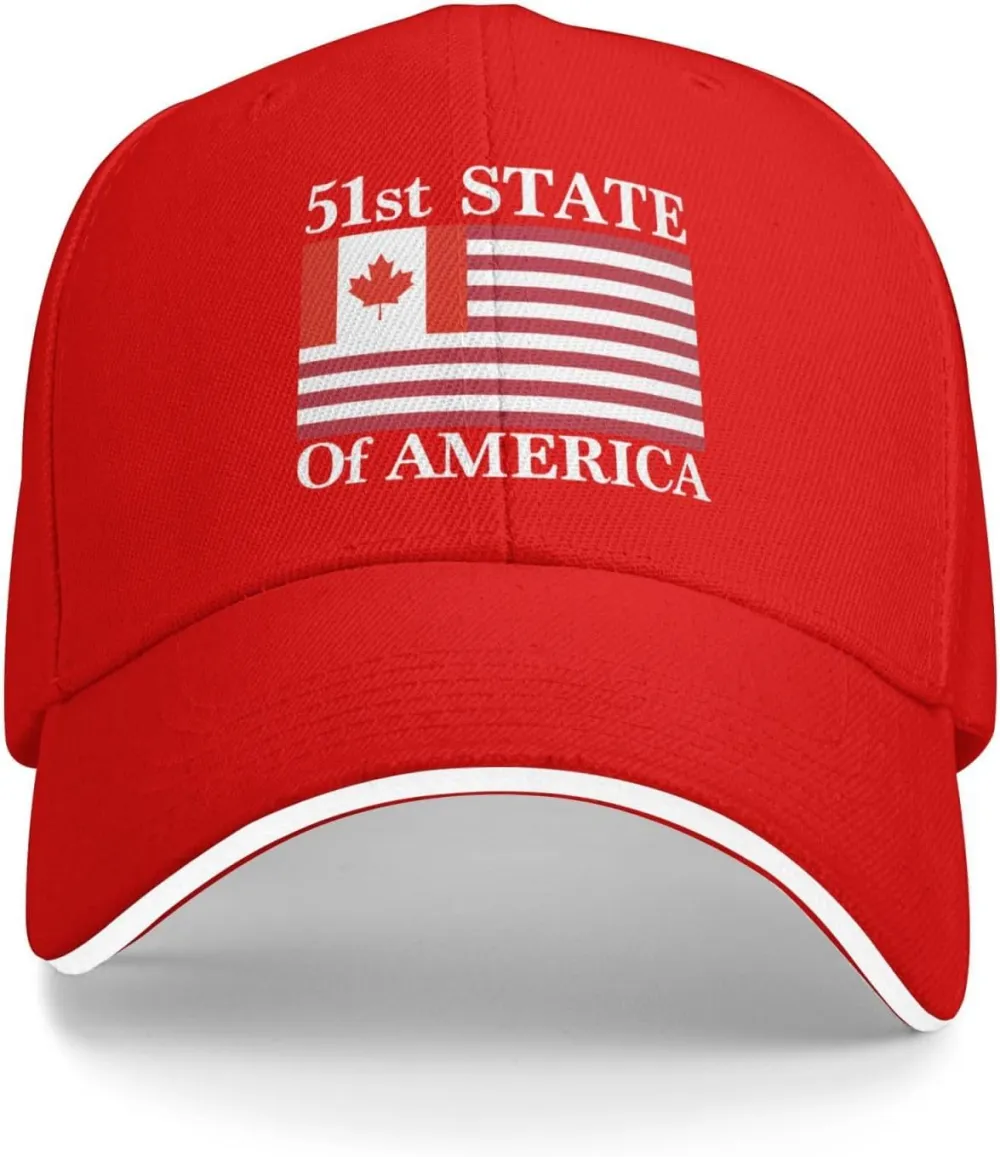 51st State Make Canada 51st State Hat Make America Canada Great Again Hat Cap for Men Women Black