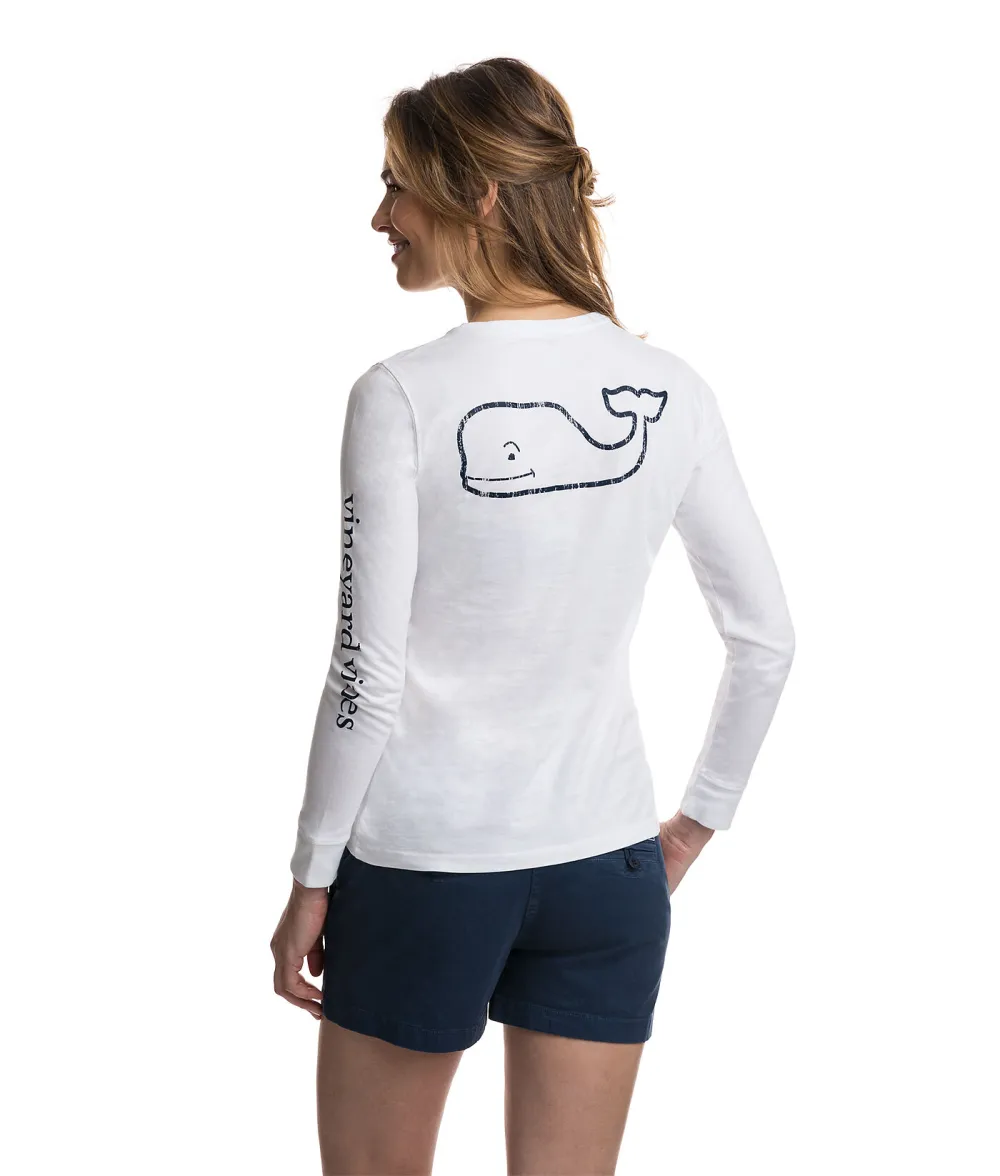 Long-Sleeve Vintage Whale Pocket Tee