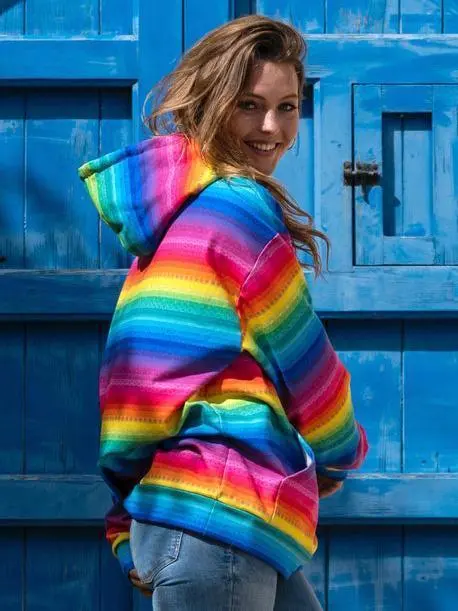 Rainbow Stripe Long Sleeve Tops