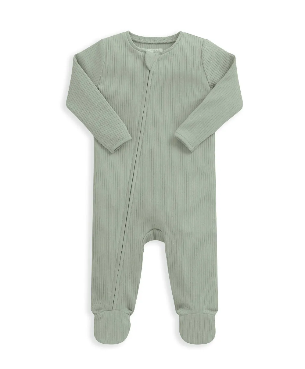 Organic All In One Sleepsuit - Sage Green