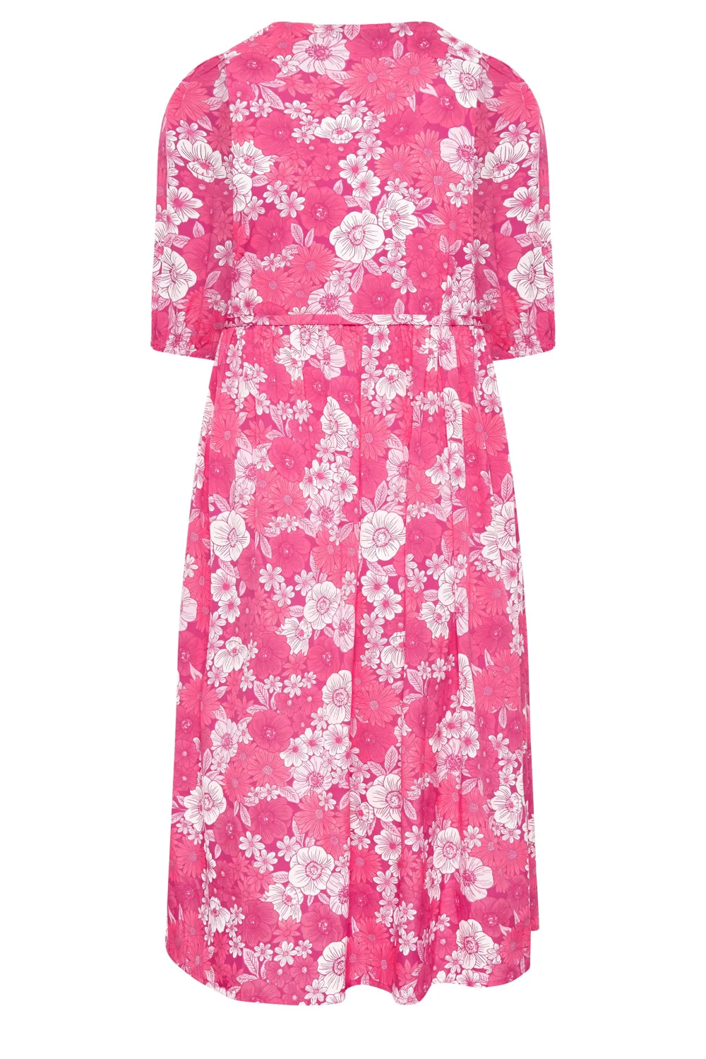 YOURS Curve White Floral Wrap Midaxi Dress