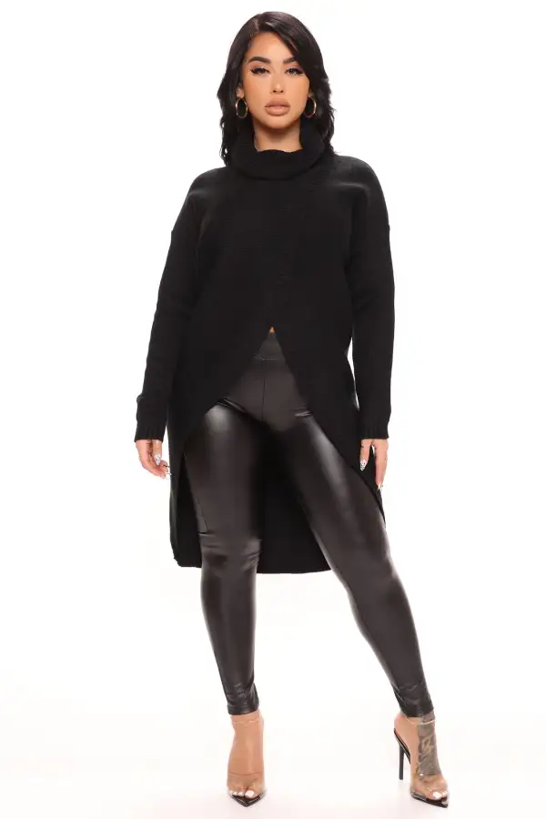 By My Side Turtle Neck Sweater - Black