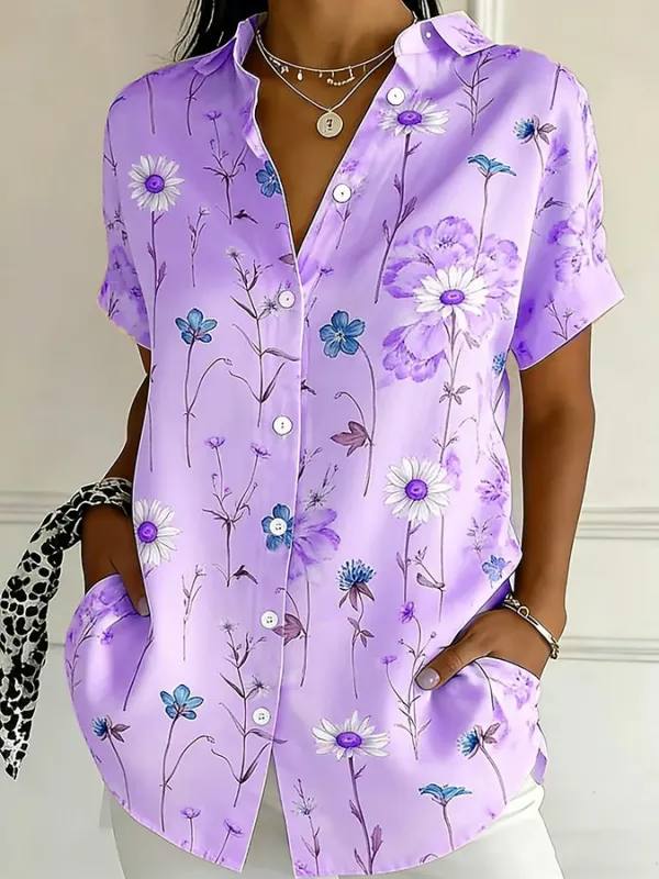 Women's Casual Floral Printed Shirt