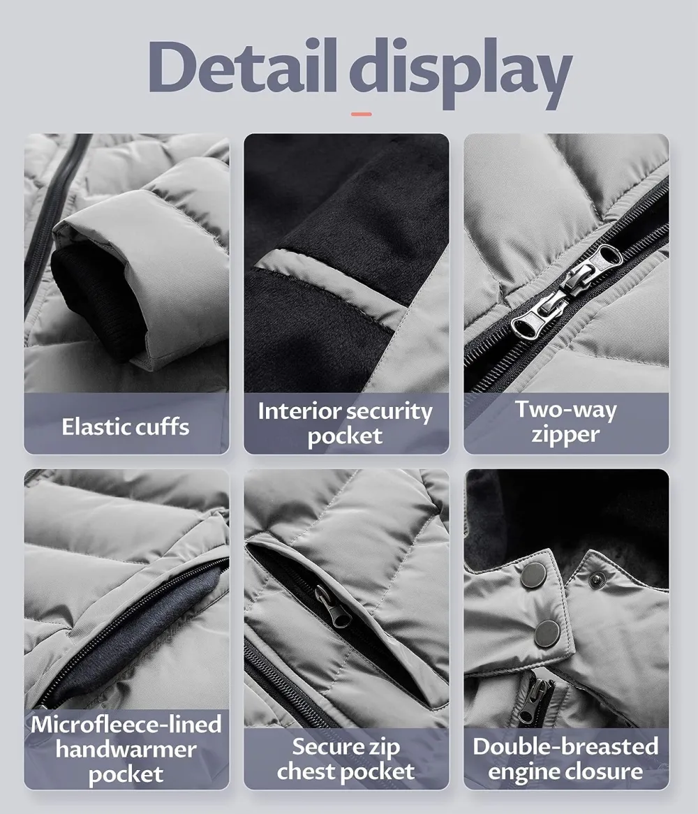 US Women's Winter Hooded Coat Waterproof Warm Long Puffer Jacket Parka