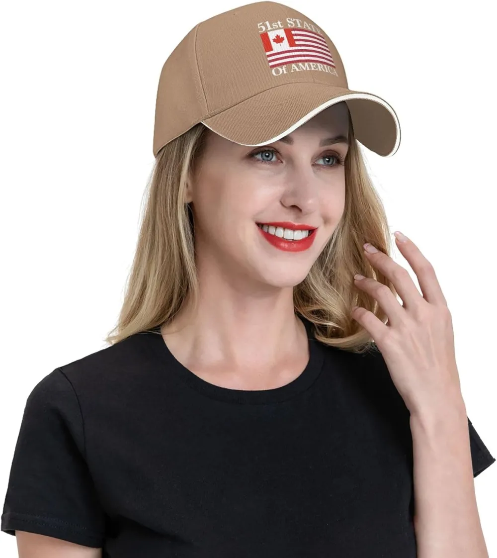 51st State Make Canada 51st State Hat Make America Canada Great Again Hat Cap for Men Women Black