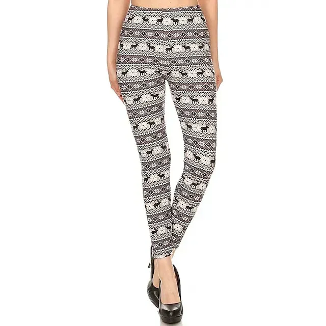 Santa Claus Leggings Jogger Pants Women's Christmas Christmas Christmas Eve Adults' Christmas New Year Eve Polyester Lycra Spandex Pants