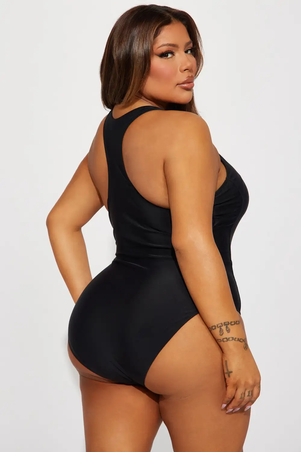 Favorite Summer Racerback 1 Piece Swimsuit - Black