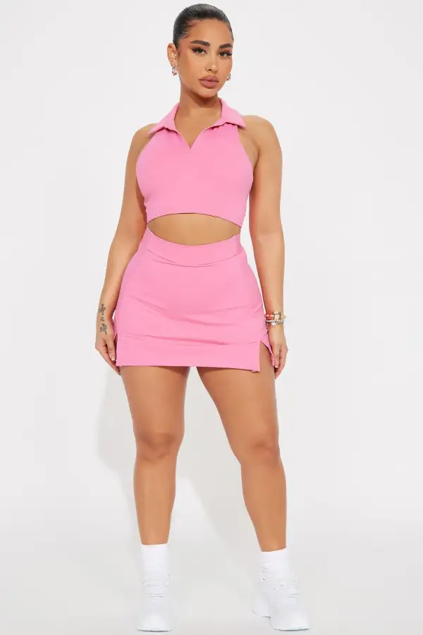 Alexa Collar Top - Pink