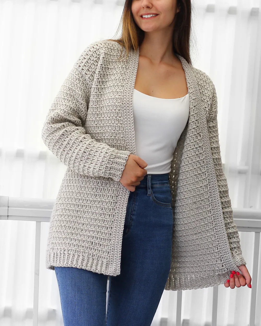 Women's Crochet Cardigan Top