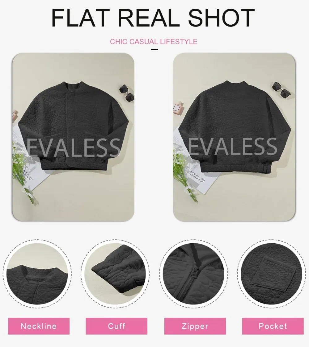 Jackets for Women Spring Fashion 2025 Cute Jacquard Coats Lightweight Zip Up Jackets Dressy Casual