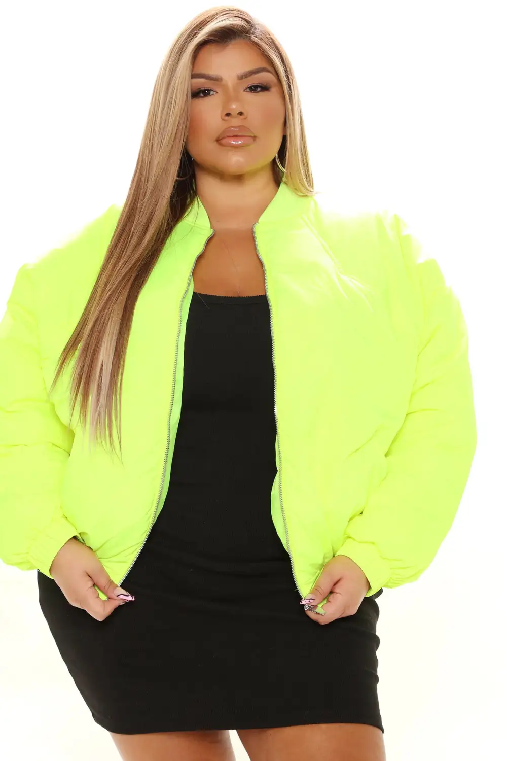 Obsessed With Me Bomber Jacket - Neon Yellow