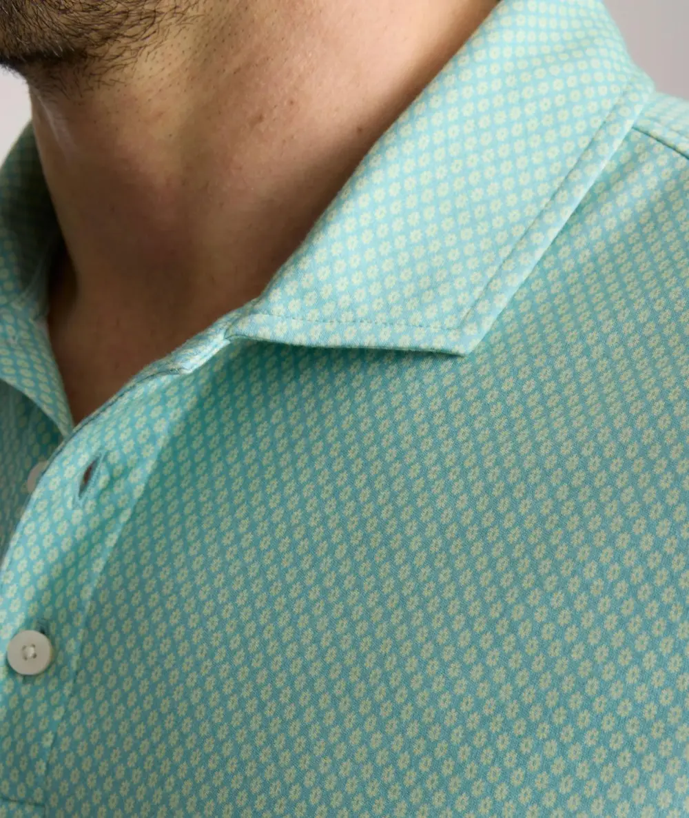 Wrinkle-Free Printed Damaschino Polo