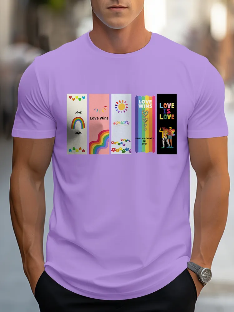 Men's Pride Month Round Neck Short Sleeves T-Shirt