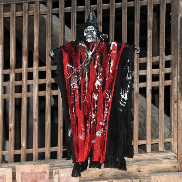 Halloween Decoration Terror Props Ghost House Decoration Sound Emitting Sound Control Skeleton Ghost Head