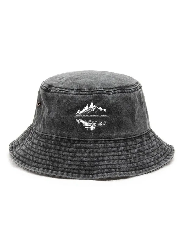Revere Nature, Revere The Creator Printed Bucket Hat